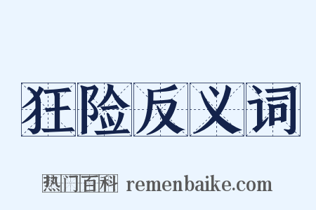 狂险反义词是什么意思的图片